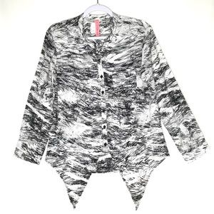 Eight & Sixty Womens Abstract Print Silky Blouse
